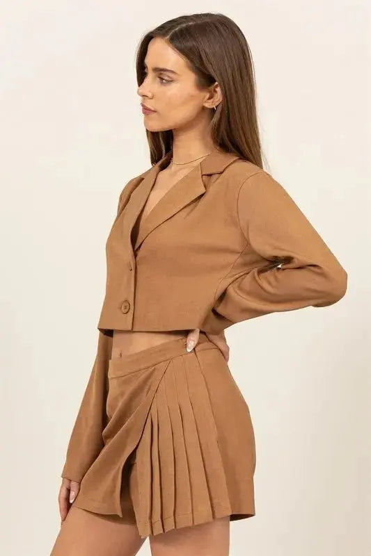 HYFVE Cropped Button - Down Blazer - Love Salve